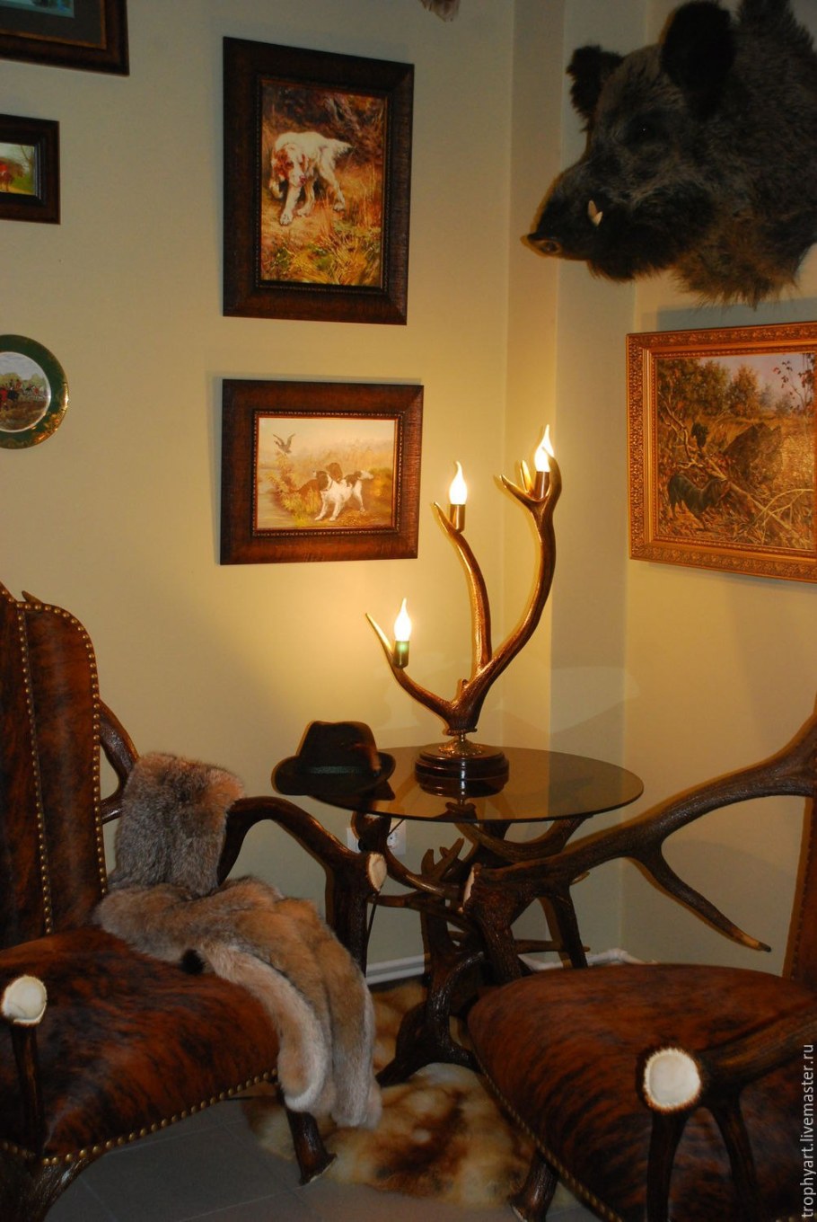 Рога лося в интерьере