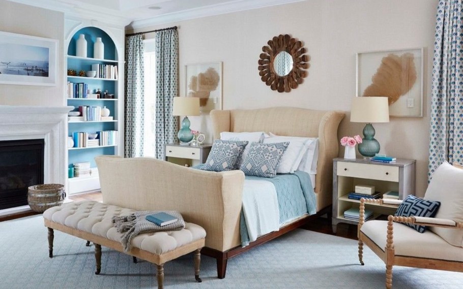 Сочетание голубого в интерьере