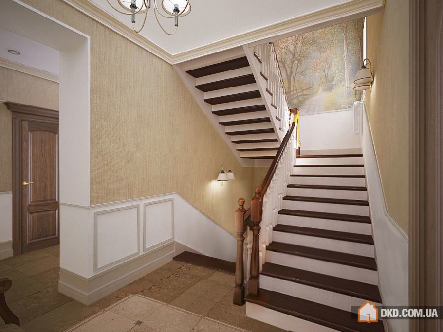 Двухмаршевые лестницы в частном доме