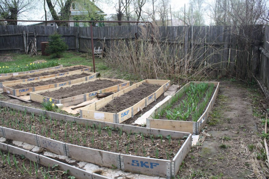 Красивые грядки из досок