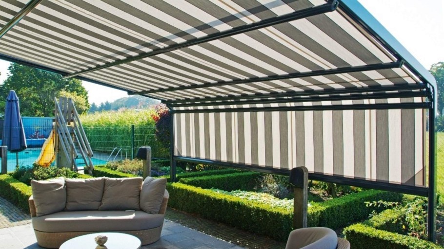 Навес от солнца для дачи