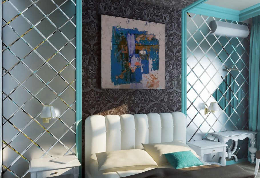 Зеркальное панно с фацетом