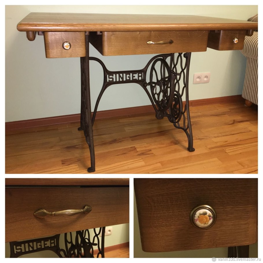 Стол из станины швейной машинки Зингер