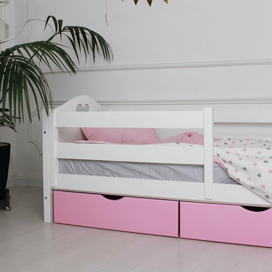 Кровать детская 160 80 белая ЛДСП