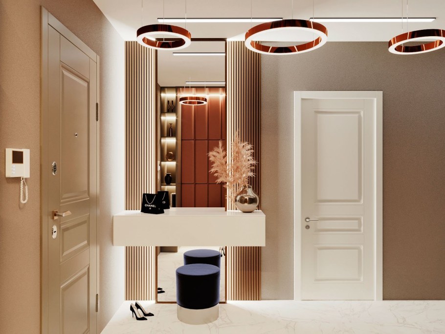 Прихожая в таунхаусе интерьер