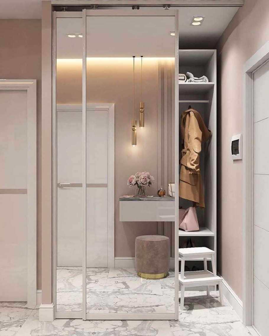 Современные гардеробные в прихожей