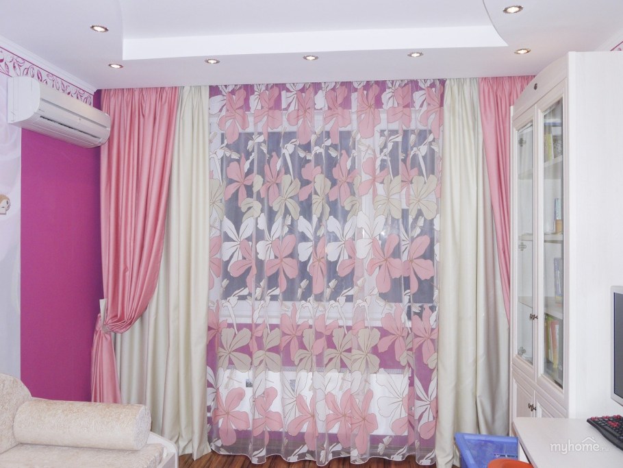 Шторы в спальню для девочки