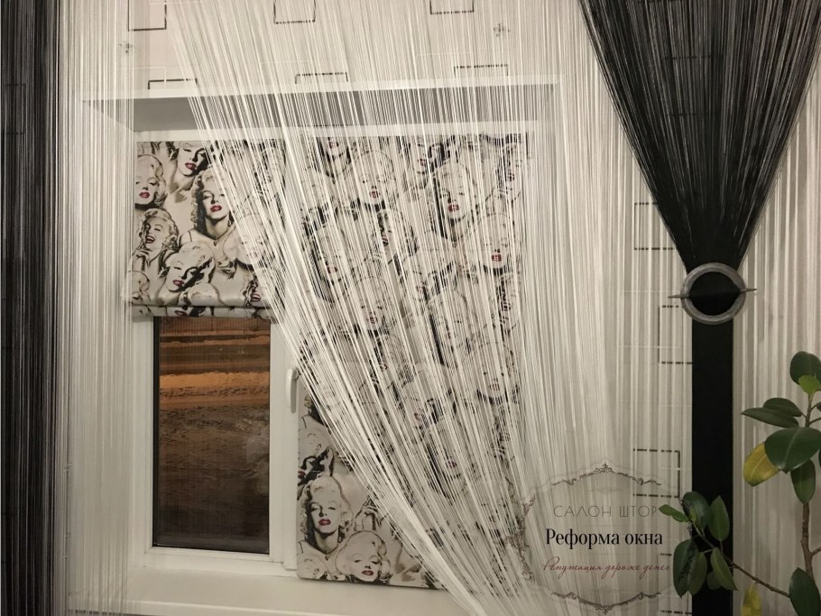 Нитяные шторы кисея