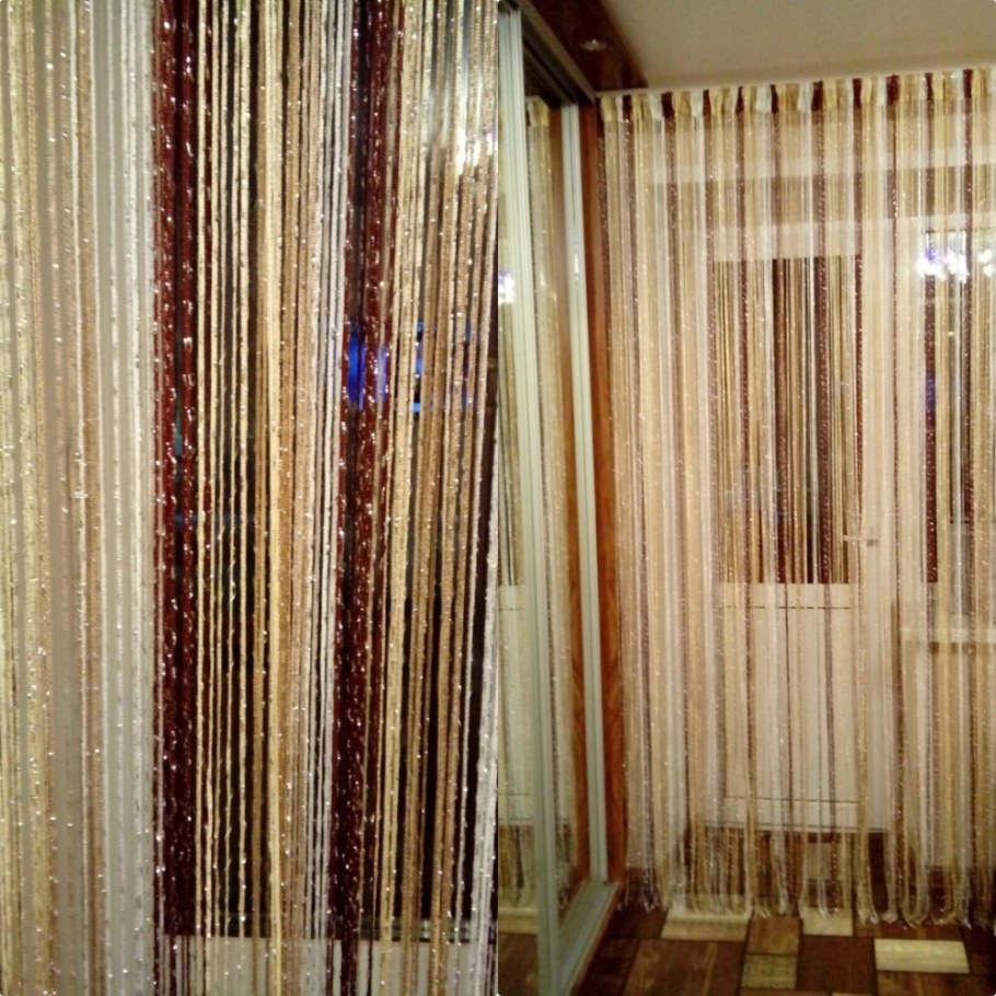 Нитяные шторы кисея