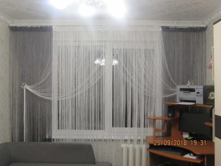 Ниточные шторы в интерьере