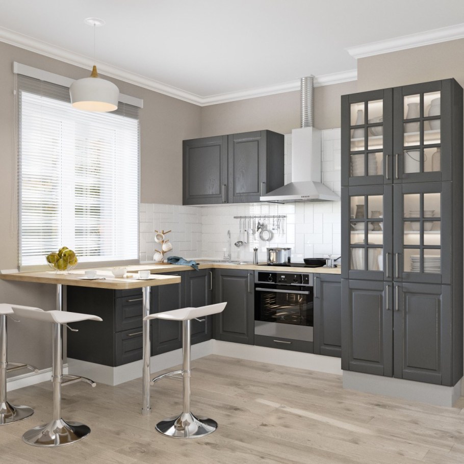 Кухня Леруа Леда серая