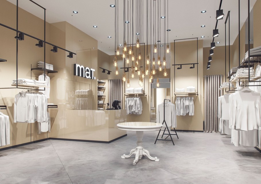 Бутик одежды интерьер