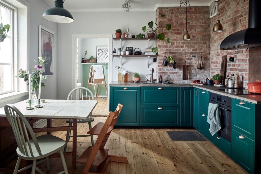 Зеленая кухня икеа