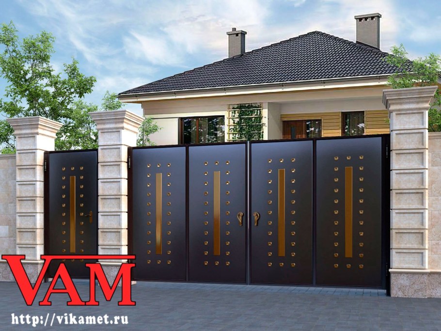 Стильные ворота распашные
