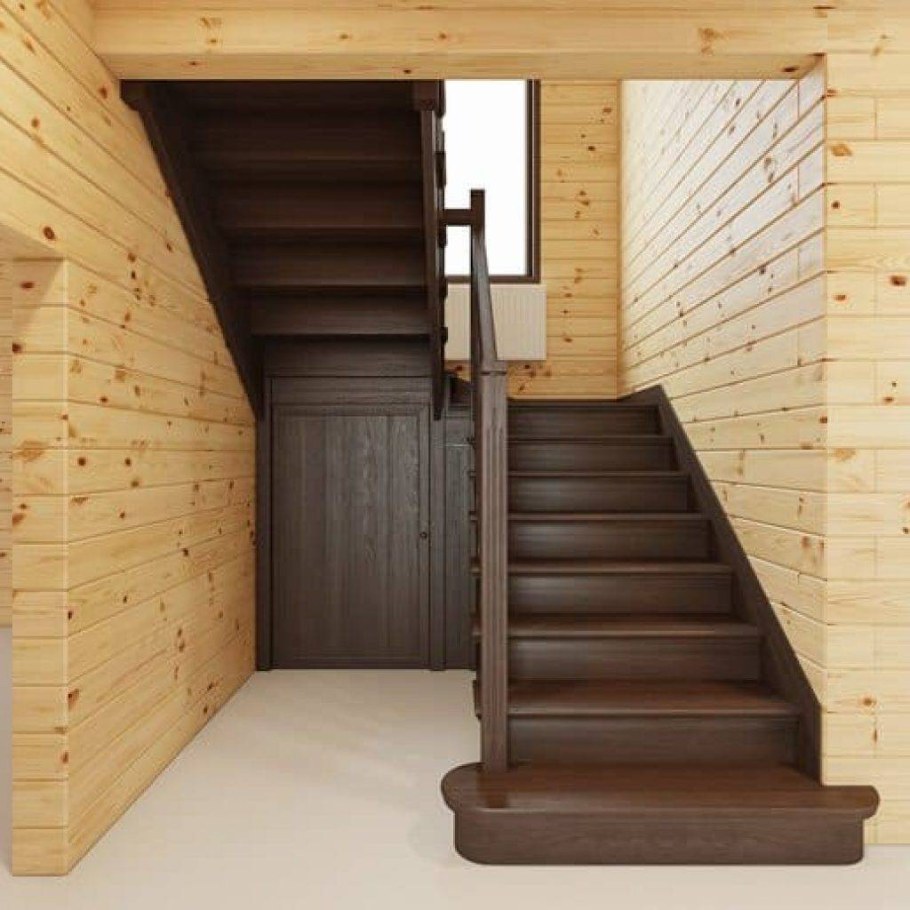 Лестница двухмаршевая п образная