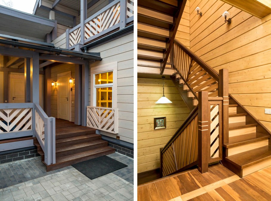 Крыльцо к деревянному дому