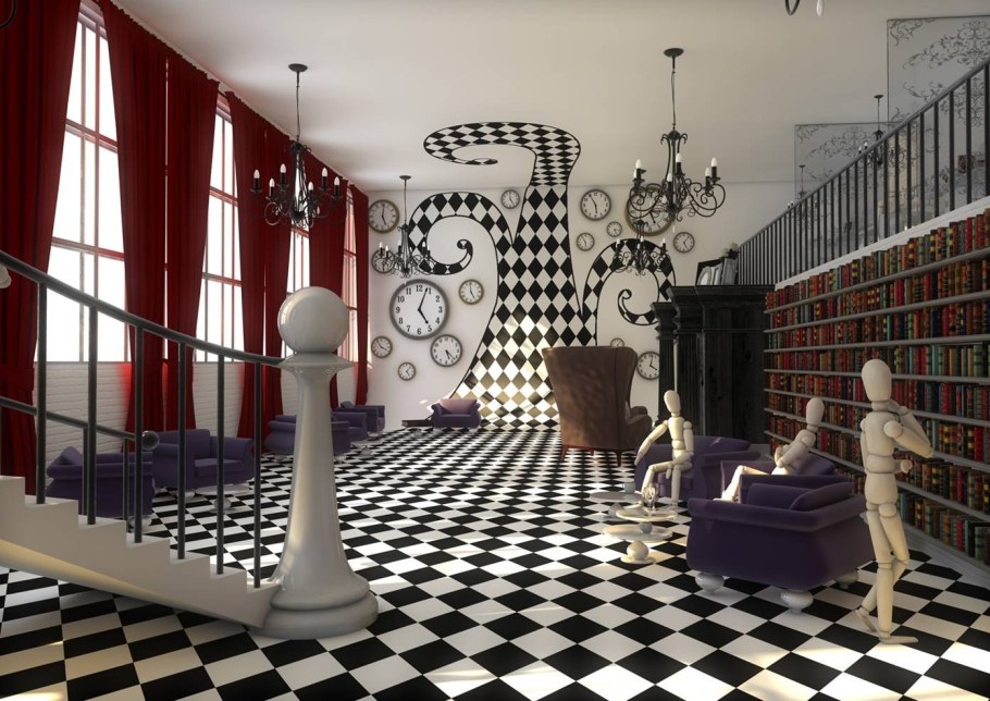 Алиса в стране чудес интерьер