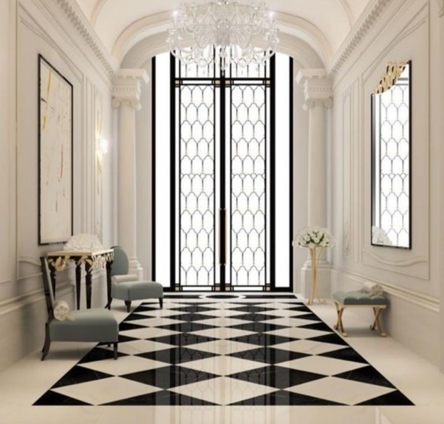 Мраморный пол арт деко