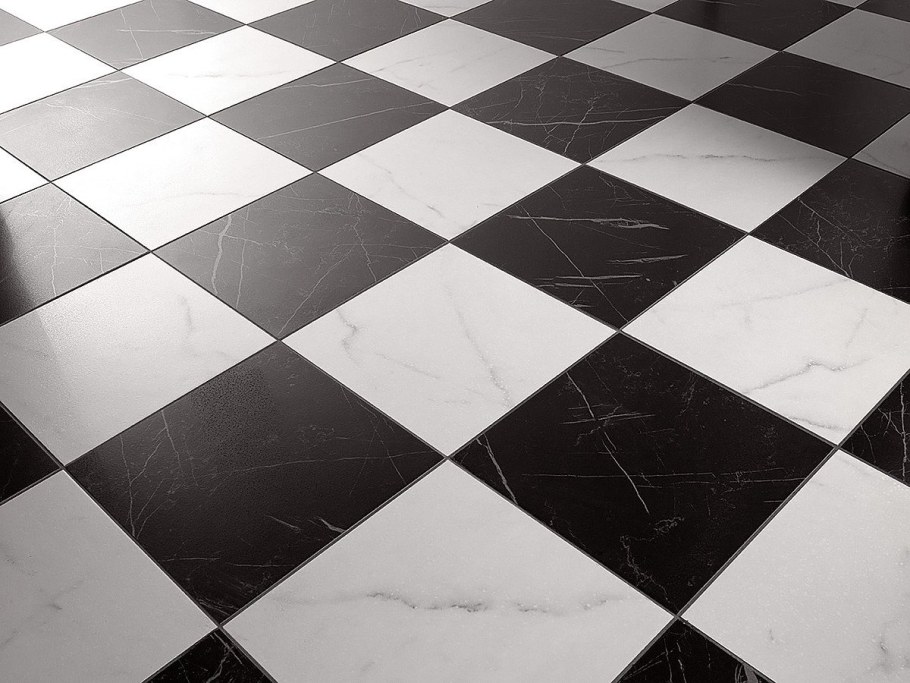 Черно белая плитка