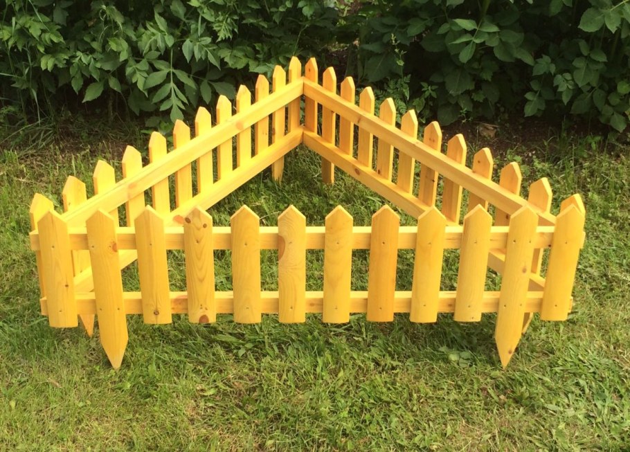 Декоративный деревянный заборчик для клумб