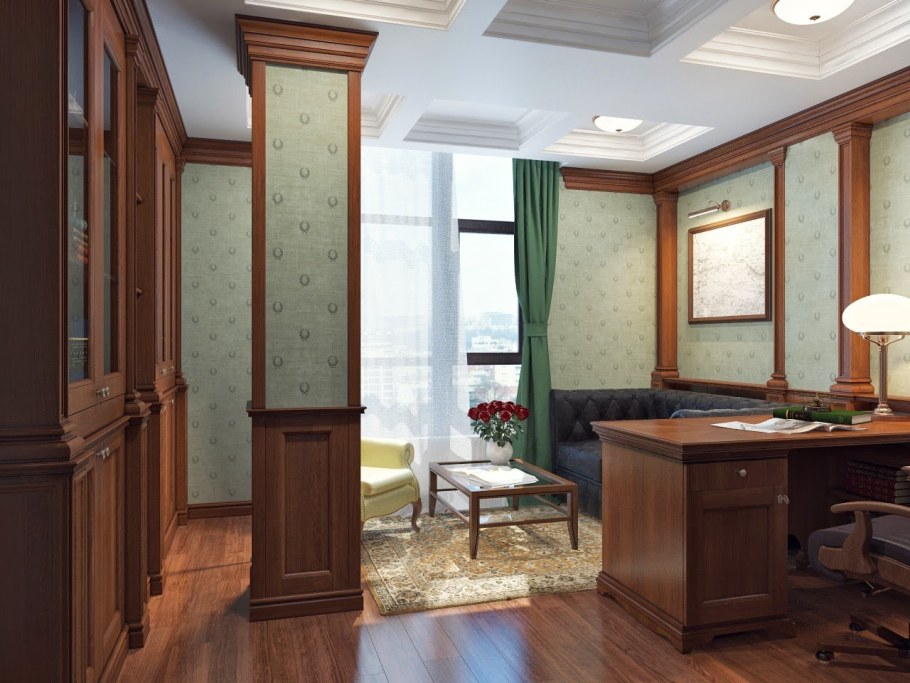 Отделка кабинетов классика