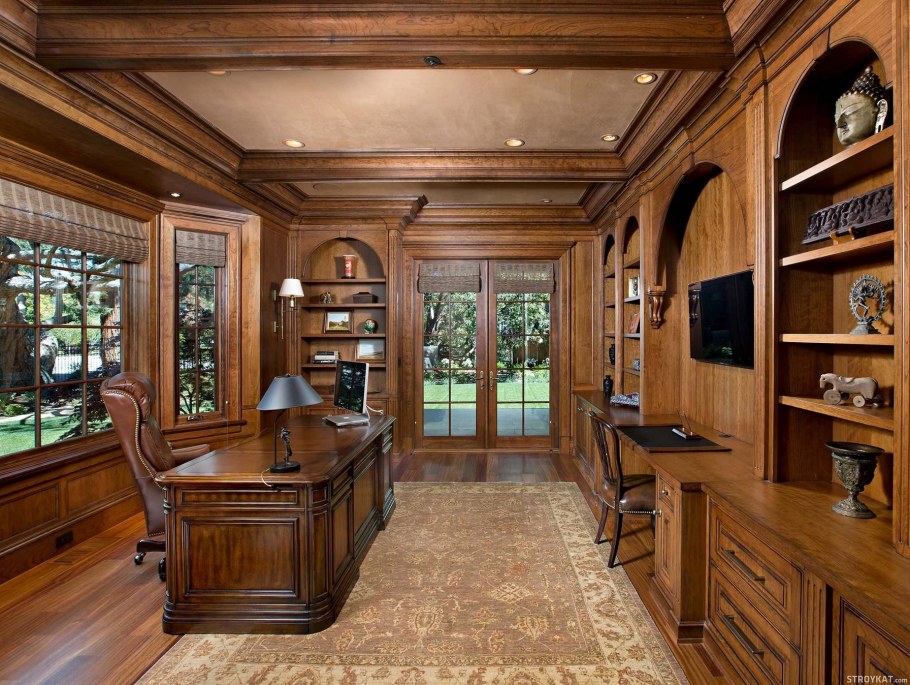 Отделка кабинета в доме