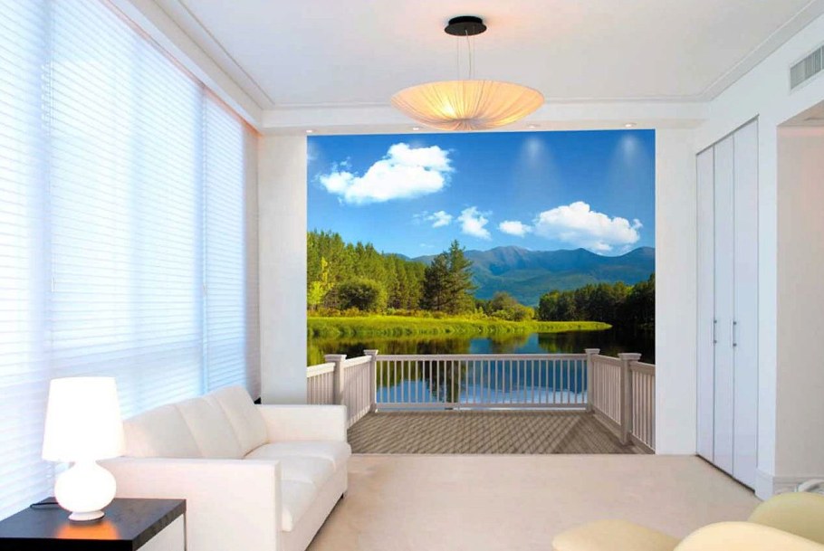 Фотообои в интерьере спальни