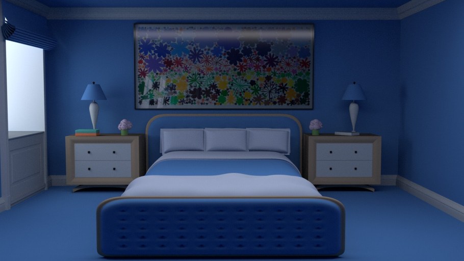 Детская комната в синих тонах