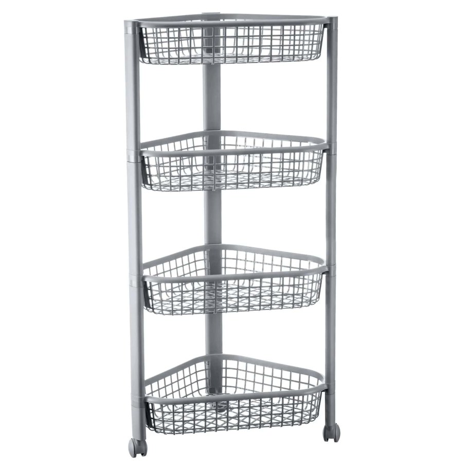 263343 Полка угловая "евро" (3 секции) на колесах м2756/6(фисташковый)/6