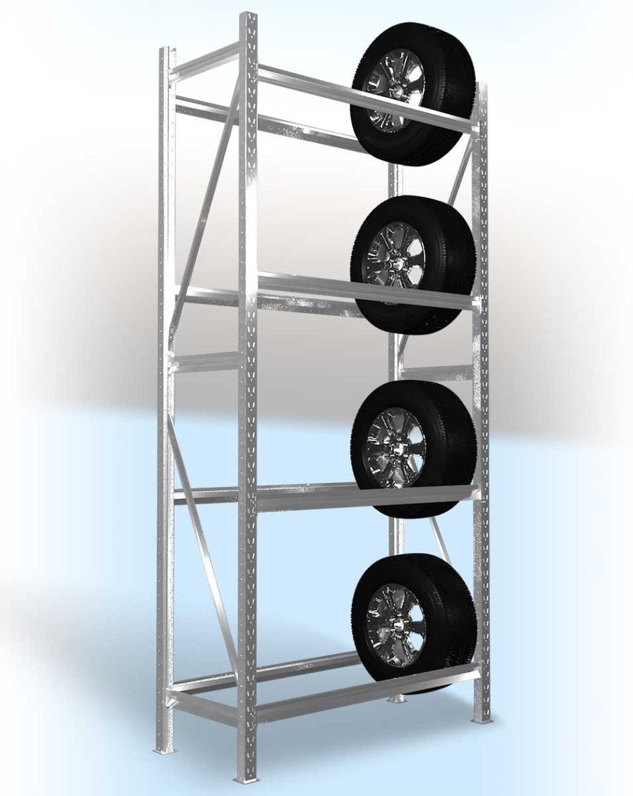 Стеллаж для колес 1200х500х1500 (1 яруса и 1 полка)