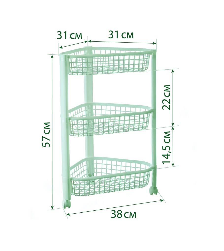 C087 Этажерка угловая 3-секции