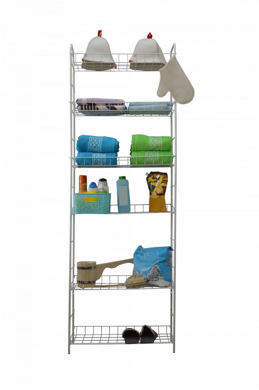 Стеллаж металлический 6 полок 189см 64.5см