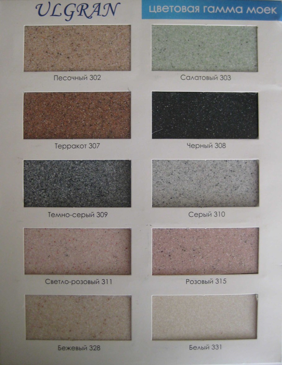 Расцветки столешниц