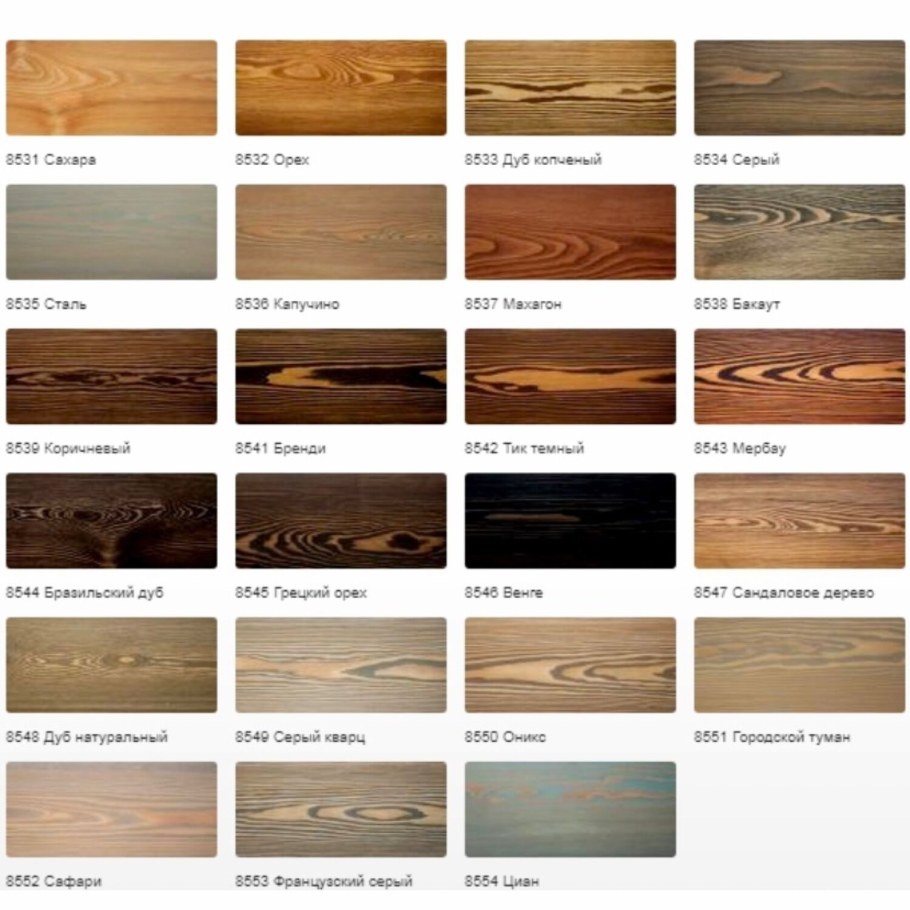 Масло для дерева Биофа выкрасы