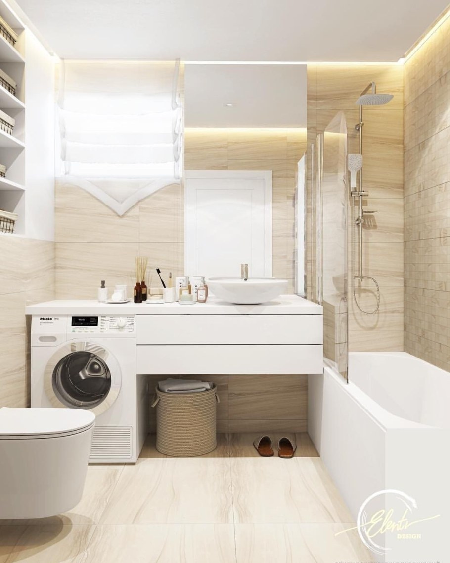 Ванная с туалетом 4 кв.м