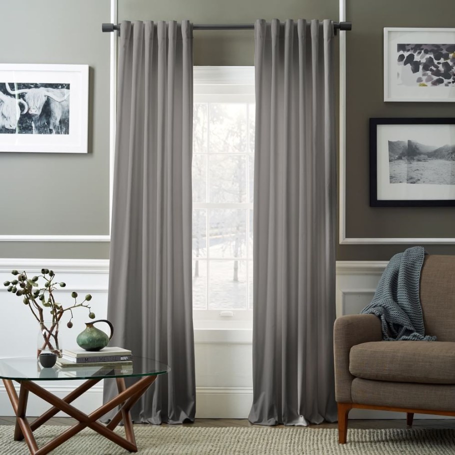 Штора цвет "серый"