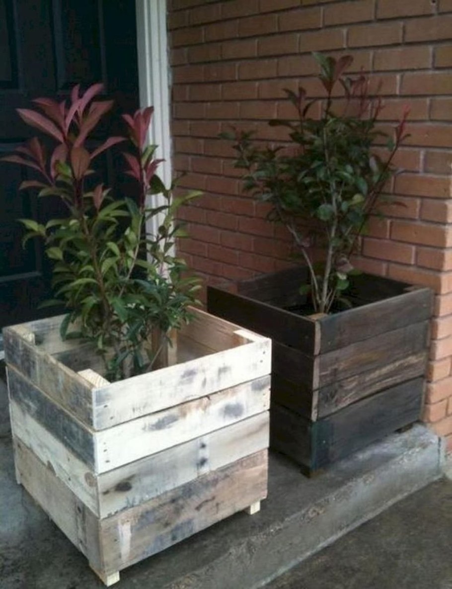 Ящики для цветов из поддонов