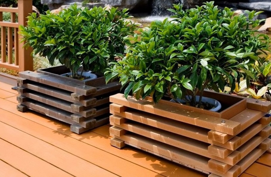 Ящики для цветов деревянные уличные