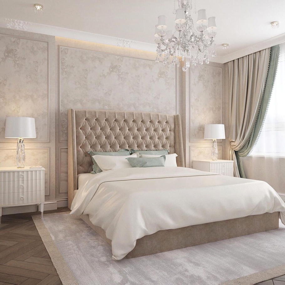 Бежевая спальня