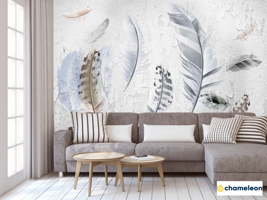 Фреска перья