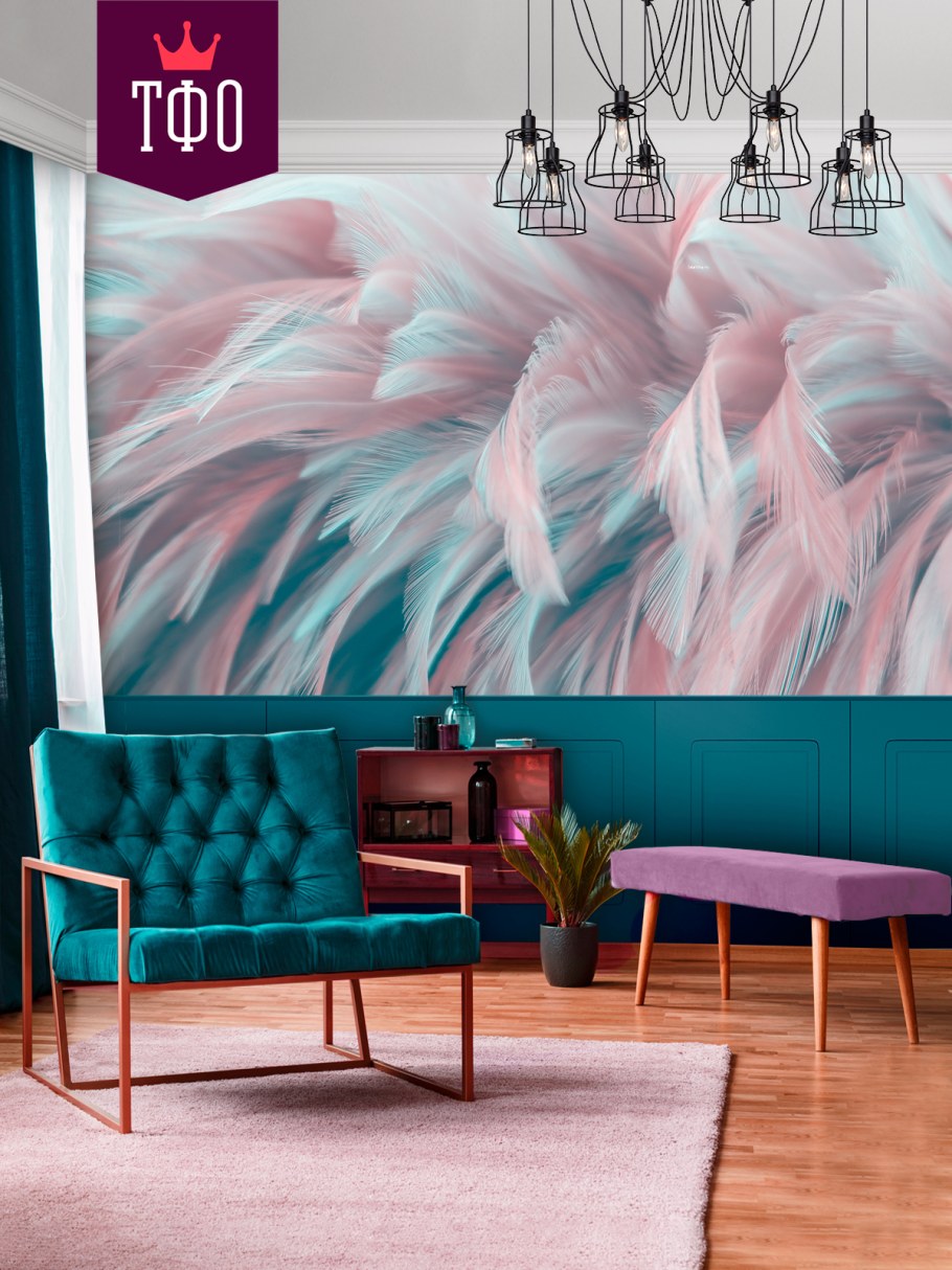 Фотообои на стену перья
