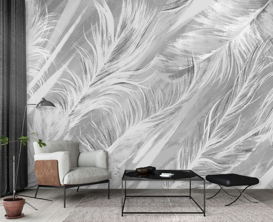 Сток фотообои серые мазками