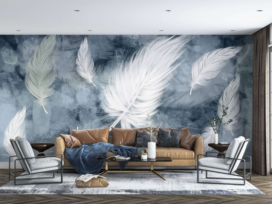 Фотообои листья перья