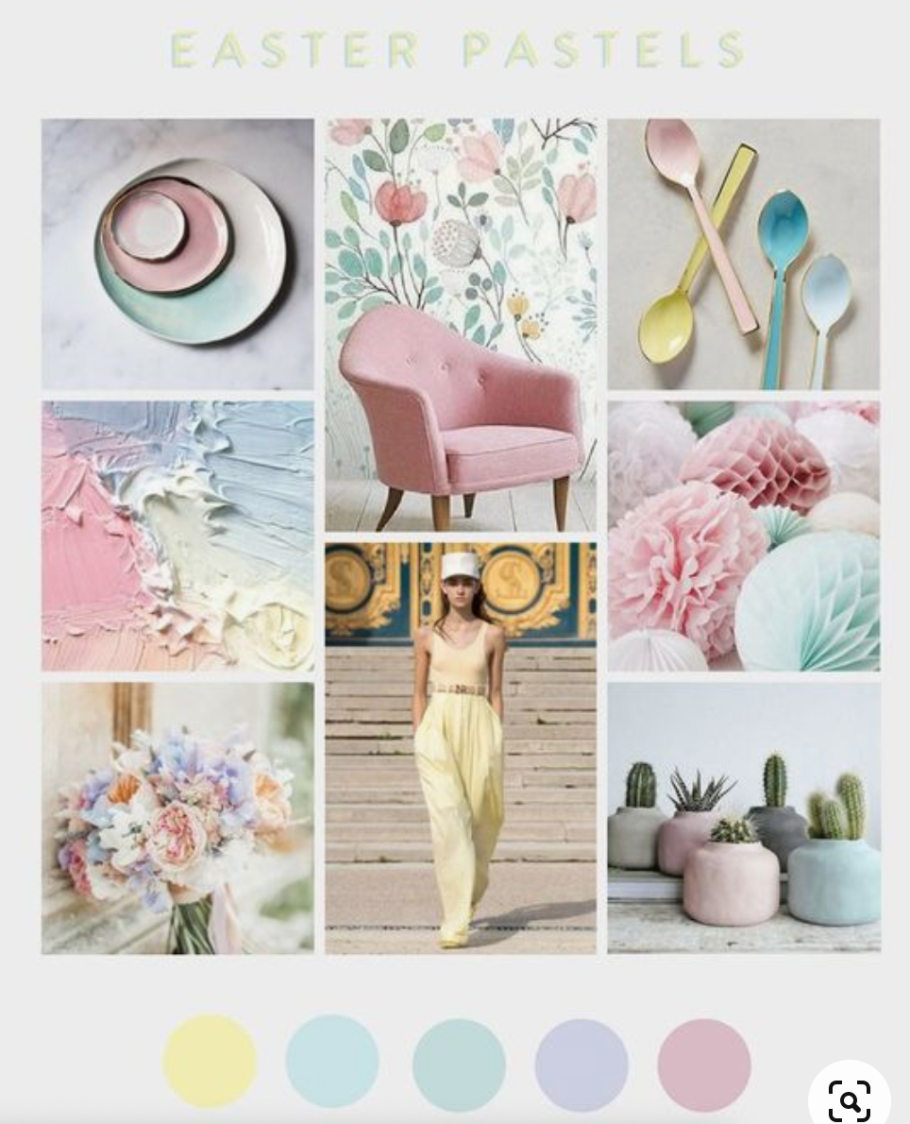 Мудборд сочетание цветов