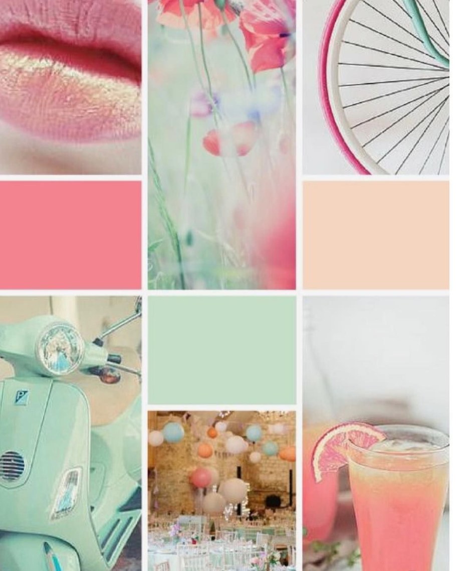 Мудборд бирюзовый