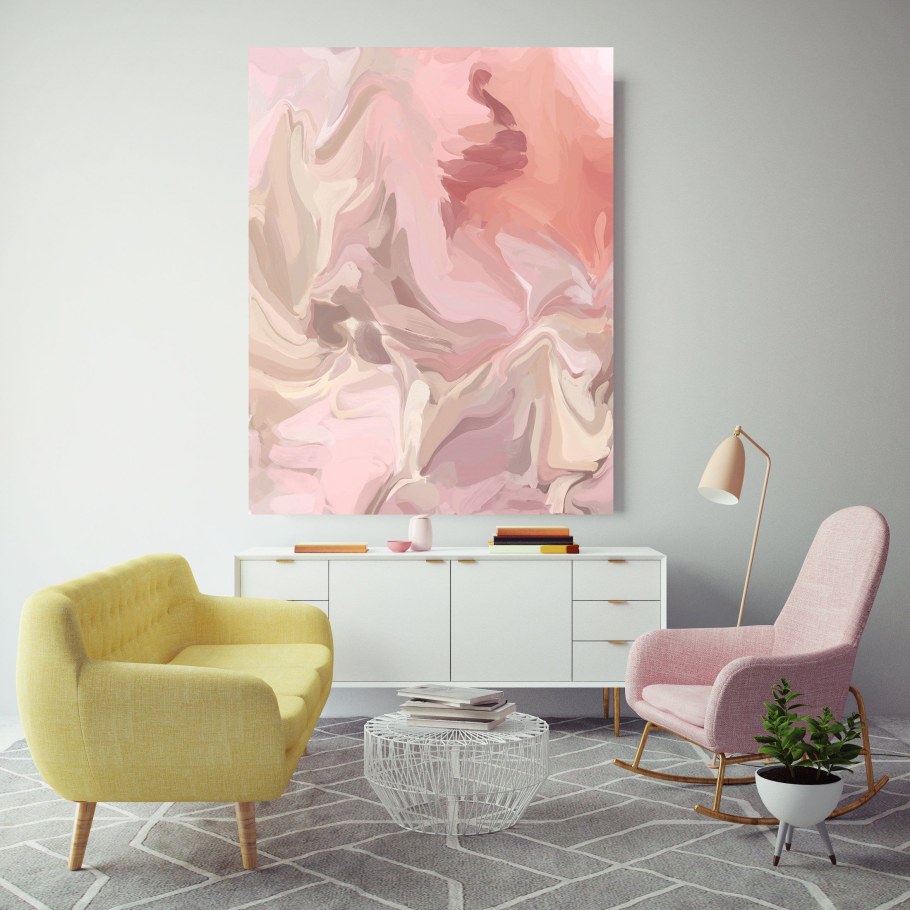 Постеры для интерьера в розовых тонах