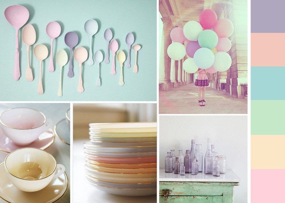 Декор в пастельных тонах