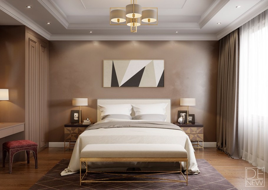 Спальня шоколадного цвета