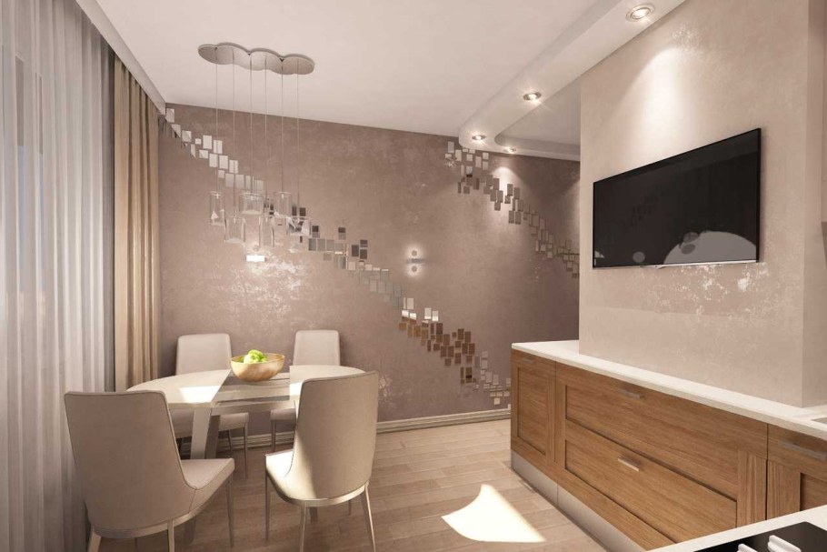 Гостиная кофейного цвета