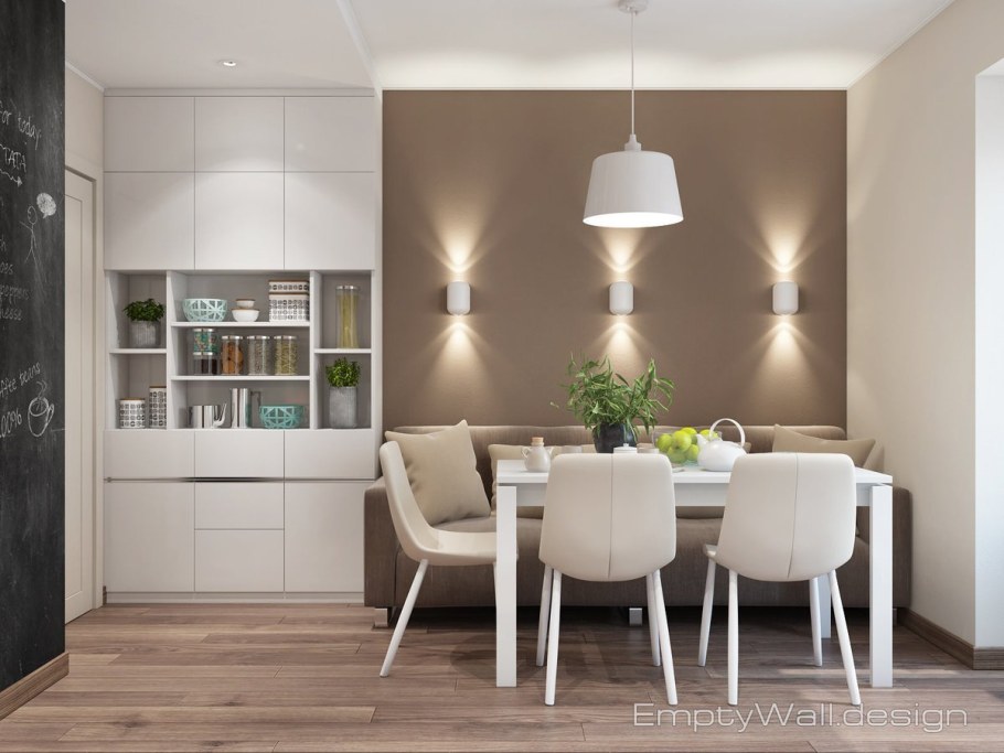 Кофейный цвет стен